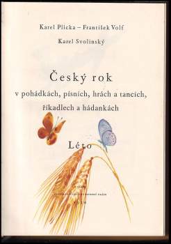 Karel Plicka: Český rok v pohádkách, písních, hrách a tancích, říkadlech a hádankách