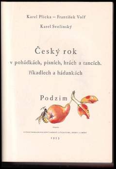 Karel Plicka: Český rok v pohádkách, písních, hrách a tancích, říkadlech a hádankách