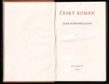 Olga Scheinpflugová: Český román