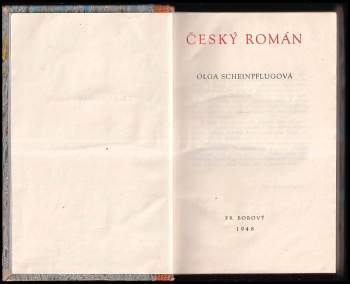 Olga Scheinpflugová: Český román