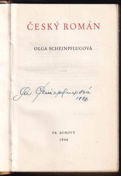 Olga Scheinpflugová: Český román