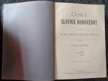 Český slovník bohovědný Díly 1-4: díl I. A - Bascape + díl II.  Bascath - církevní rok + díl III. církevní řady - Ezzo + díl IV.  f. - Holbecke