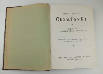Vratislav Hugo Brunner: Český svět - illustrovaný týdenník - Ročník XI. - I. a II.  pololetí 1914 - 1915