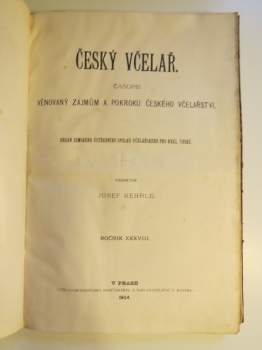 Josef Kebrle: Český včelař roč. 38