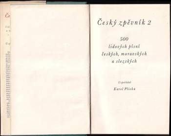Karel Plicka: Český zpěvník