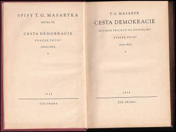 Tomáš Garrigue Masaryk: Cesta demokracie