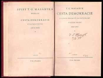 Tomáš Garrigue Masaryk: Cesta demokracie