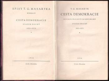 Tomáš Garrigue Masaryk: Cesta demokracie