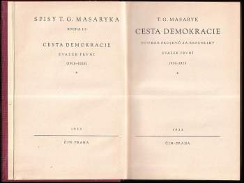 Tomáš Garrigue Masaryk: Cesta demokracie