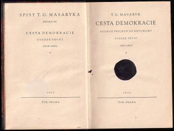 Tomáš Garrigue Masaryk: Cesta demokracie