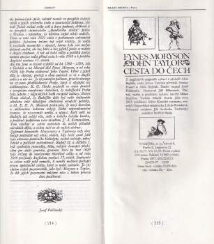 Fynes Moryson: Cesta do Čech