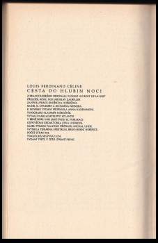 Louis Ferdinand Céline: Cesta do hlubin noci