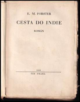 E. M Forster: Cesta do Indie