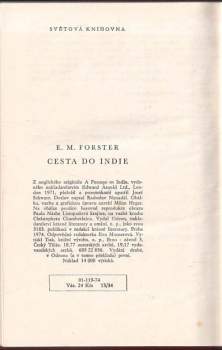 E. M Forster: Cesta do Indie