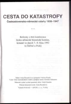 Ivona Řezanková: Cesta do katastrofy