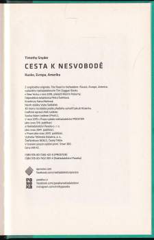 Timothy Snyder: Cesta k nesvobodě