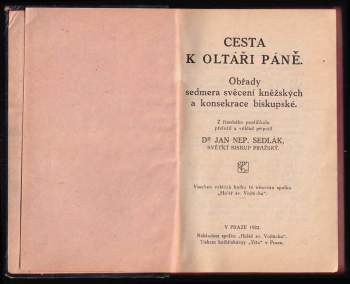 Cesta k oltáři Páně