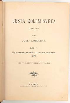 Josef Kořenský: Cesta kolem světa 1893-94