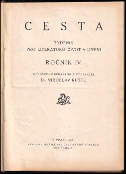 Miroslav Rutte: Cesta, KOMPLETNÍ ROČNÍK IV.