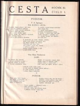 Zdeněk Bár: Cesta, KOMPLETNÍ ROČNÍK XI.