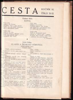 Zdeněk Bár: Cesta, KOMPLETNÍ ROČNÍK XI.