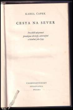 Karel Čapek: Cesta na sever
