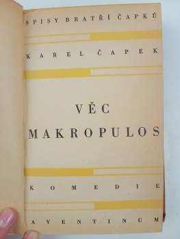 Karel Čapek: Cesta na sever+Věc Makropulos V JEDNOM SVAZKU