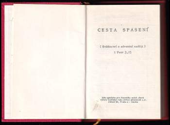 Cesta spasení - svědectví o adventní naději 1 Petr 3,15