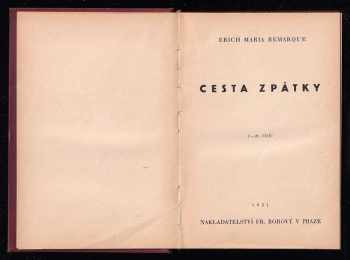 Erich Maria Remarque: Cesta zpátky