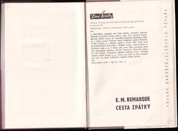Erich Maria Remarque: Cesta zpátky