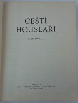 Karel Jalovec: Čeští houslaři