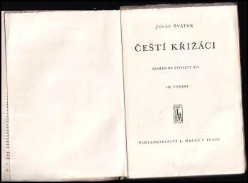 Josef Svátek: Čeští křižáci