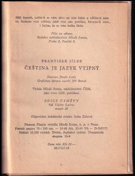 František Jílek: Čeština je jazyk vtipný