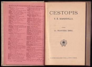 John Mandeville: Cestopis t.ř. Mandevilla