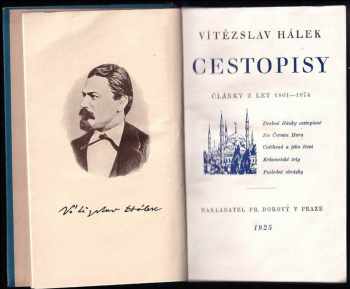 Vítězslav Hálek: Cestopisy : Články z let 1861-1874