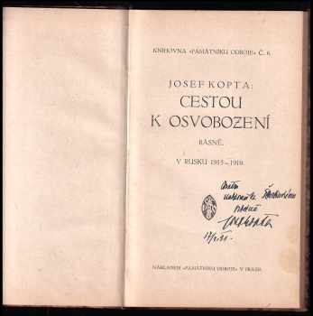 Josef Kopta: Cestou k osvobození
