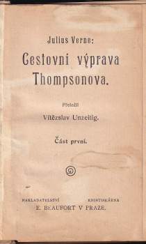 Jules Verne: Cestovní výprava Thompsonova