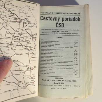 Cestovný poriadok ČSD 1982 -1983