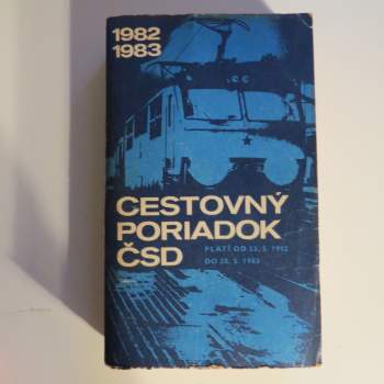 Cestovný poriadok ČSD 1982 -1983