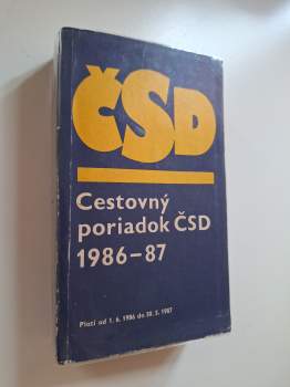 Cestovný poriadok ČSD 1986-87