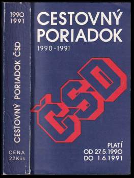 Cestovný poriadok ČSD 1990 - 1991