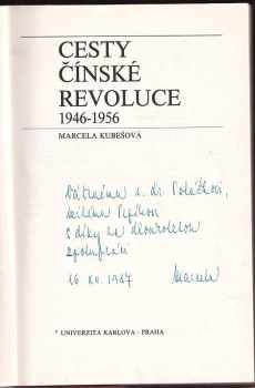 Marcela Kubešová: Cesty čínské revoluce 1946 - 1956