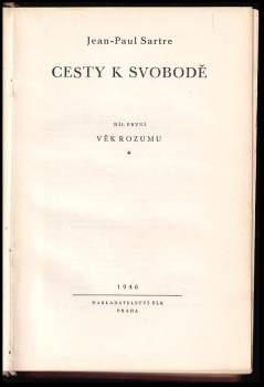 Jean-Paul Sartre: Cesty k svobodě