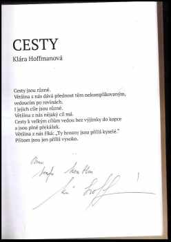 Klára Hoffmanová: Cesty