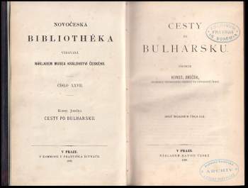 Konstantin Josef Jireček: Cesty po Bulharsku