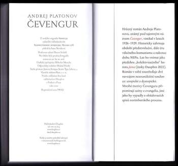 Andrej Platonov,: Čevengur