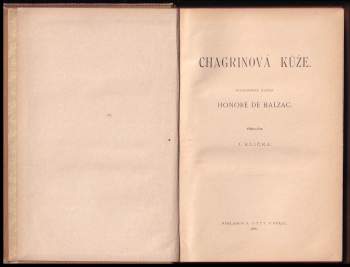 Honoré de Balzac: Chagrinová kůže