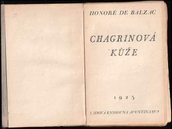 Honoré de Balzac: Chagrinová kůže