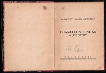 Jaroslav Kolman Cassius: Chameleon Bengár a jiné satiry