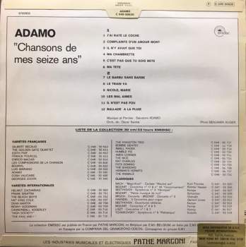 Adamo: Chansons De Mes Seize Ans